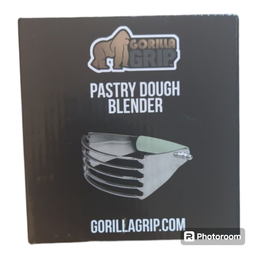 Gorilla Grip Pastry Dough Blender and Butter Cutter Thick Sharp Stainless Red 